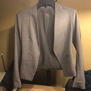 Theory grey stretch wool open jacket size 0